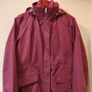 Lands' End Women's Plum Jacket With Removable Puffer Vest Women's Large Pre Owne